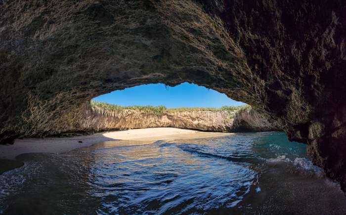 hidden beach at Marietas Island